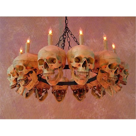 Perfectpretend Chandelier Skull-Metal  12 Life-Size Skulls on Metal Frame PE1413089